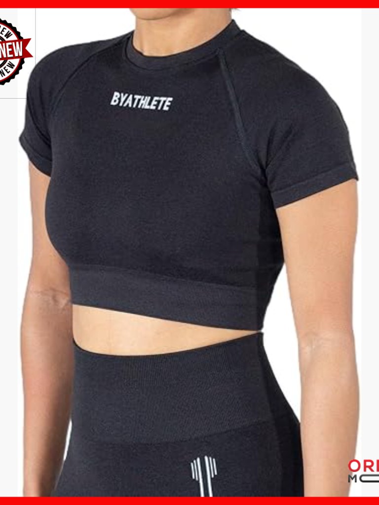 Seamless Crop Top Medium Compression Moisture Wicking Activewear